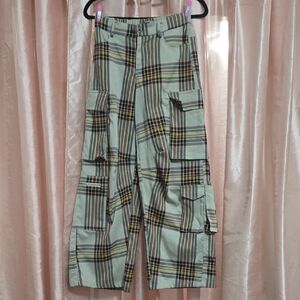 Women's Plaid Cargo Pants